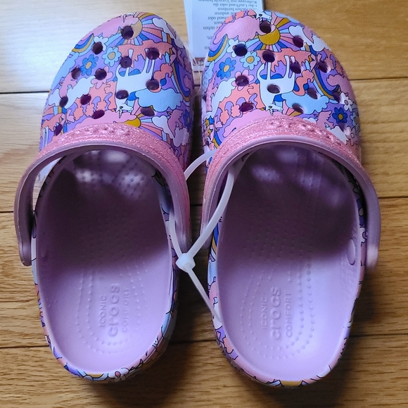 Crocs Classic Fairy Tale Unicorn Clogs, C 13, Pink/Purple - Picture 5 of 9